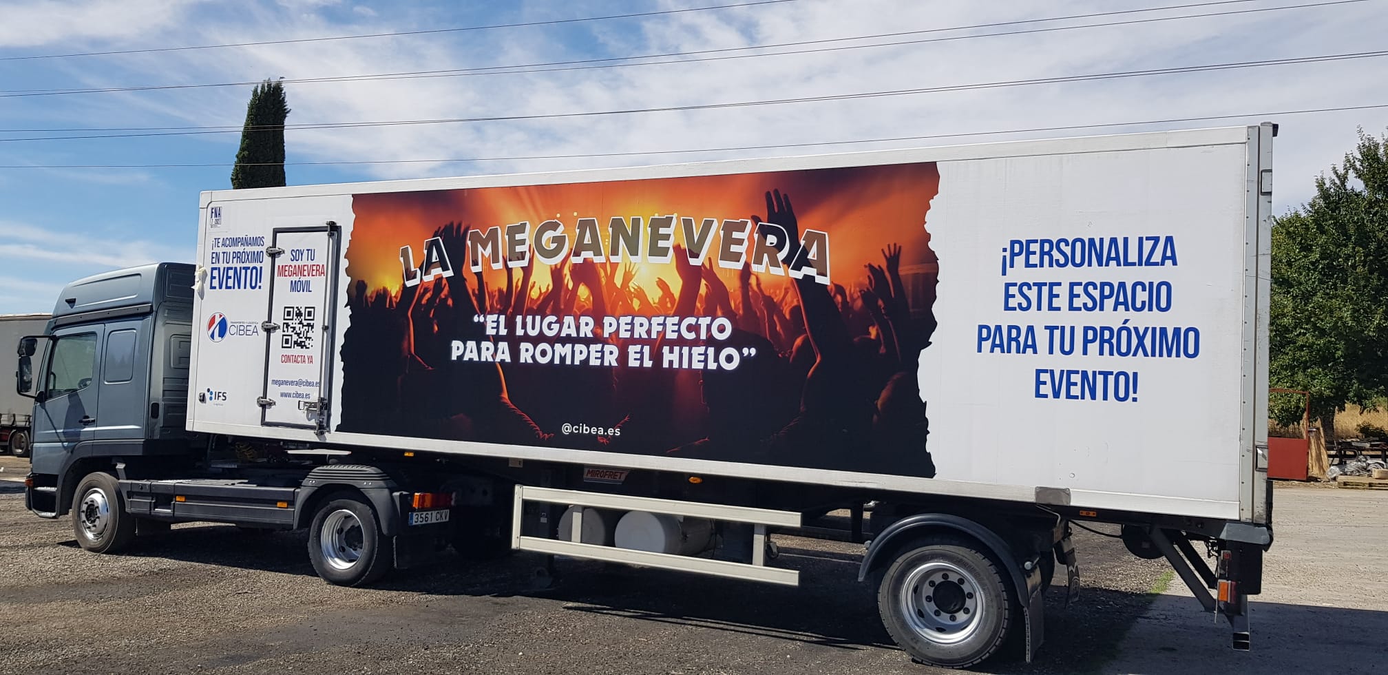 Branding exterior de La Meganevera para eventos